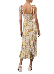 Robe jaune à nœud et coupe ample de qualité exportée pour un confort quotidien disponible au meilleur prix depuis l'Inde - Product Image 4