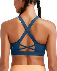 Wholesale Breathable Custom logo Polyester/Spandex Women Gym Fitness Yoga <b>Sets</b> High Impact Sports Bra for Women - Product Image 1