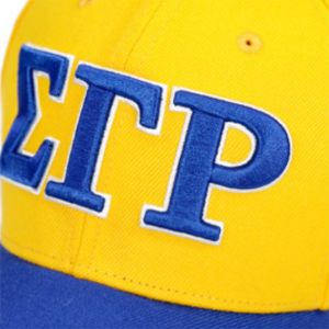 SGR Cap Gold Yellow Sigma Gamma Rho Sombrero bordado 20% Lana 80% Acrílico Ajuste ajustable Greek Sorority Headwear - Product Image 3