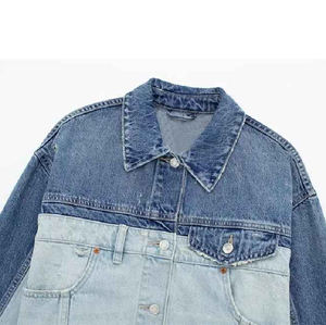 Top vente veste en jean décontractée pour femmes de qualité supérieure matériel frais avec décoration de bouton vente chaude bas prix techniques lavées - Product Image 3