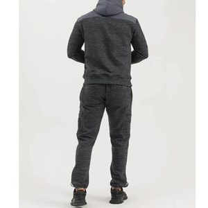 Nouveau modèle Combinaison de sport décontractée d'hiver pour homme Short deux pièces lavé à l'acide respirant imprimé survêtement de fitness à manches courtes - Product Image 2