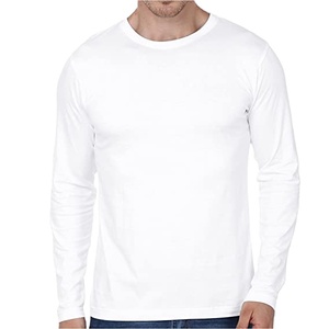 T-shirt exclusif pour hommes à manches longues col rond décontracté 180 GSM vente en gros OEM T-shirt en vrac orienté vers l'exportation qualité haute logo personnalisé - Product Image 5