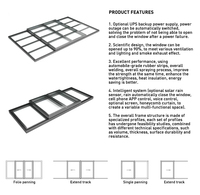 Cobuild Design moderne personnalisé électrique auto aluminium fenêtre de lucarne en verre toit plat avec ouverture automatique style pour la maison