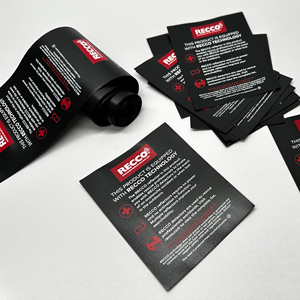 Etiqueta de lavado con serigrafía personalizada de buena calidad, Material reciclado, etiqueta de cuidado exterior, ropa deportiva, etiqueta satinada para ropa - Product Image 2