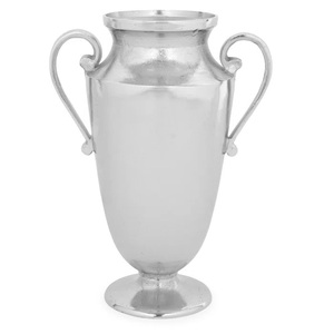 Florero moderno de metal y aluminio del mejor vendedor, decoración elegante de tamaño personalizado con logotipo para bodas, tendencia reciente, Color blanco - Product Image 2