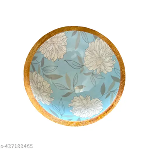 Cuenco de madera natural para servir con diseño floral para aperitivos, ensaladas y decoración del hogar - Product Image 3