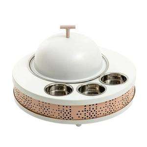 Pot de service en métal Serveur de nourriture en métal en vert Design personnalisé avec bols Vente en gros Casserole Réchauffeur de nourriture en gros - Product Image 2