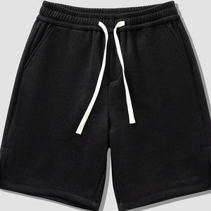 Men's Cotton Blend <b>Fleece</b> <b>Shorts</b> Custom Wholesale Summer Casual Wear Drawstring Elastic Waist Side Pockets Eco-Friendly Solid - Product Image 5