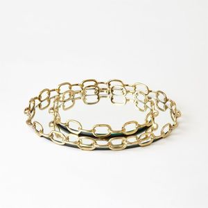 Premium Home Accent Metal And <b>Mirror</b> <b>Tray</b> Designed For Sophisticated Interior Styling - Product Image 2