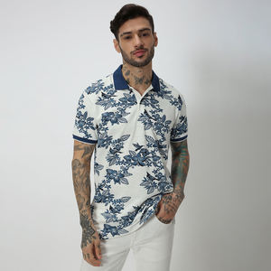 Venta al por mayor de camisetas de polo para hombre con logotipo personalizado Golf Sport de talla grande para hombre de manga corta Camiseta de punto liso en blanco con patrón sólido - Product Image 5