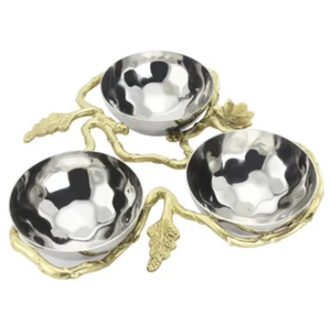 Meilleure qualité bol de service en acier inoxydable événements feuille décorative conception vente la plus vendue meilleur prix - Product Image 4