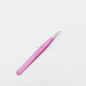 Color Rosa punta plateada personalizar extensión de pestañas juego de pestañas Volumen de pestañas diamante para pestañas pinzas de etiqueta privada - Product Image 2