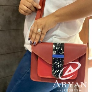 Nouveau Western élégant Multi cuir recyclé couleur trapu sac à bandoulière haute qualité en cuir sac à main coloré femmes côté sacs à bandoulière - Product Image 1