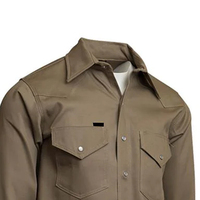 Venta al por mayor 100% algodón hombres Industrial transpirable resistente al fuego ropa de trabajo camisa de trabajo de soldadura