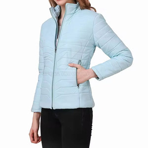 <b>Longline</b> High Quality Customizable Women Puffer Jacket Hood Adjustable Zipper Pockets Breathable Windproof Eco-Friendly - Product Image 4