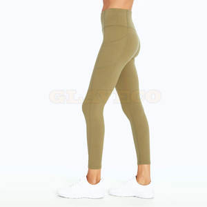 Hot Sale Latest Style Solid Women Yoga <b>Leggings</b> Breathable Quick Dry Plus Size Comfortable Elastic <b>Waist</b> <b>Low</b> MOQ - Product Image 2