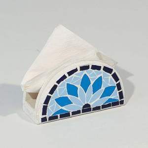 ที่ใส่ผ้าเช็ดปากสีน้ำเงิน อุปกรณ์ตกแต่งโต๊ะอาหารสุดหรู เหมาะสำหรับการรับประทานอาหารที่บ้าน การสังสรรค์ครอบครัว และการต้อนรับแขก จากประเทศอินเดีย - Product Image 4