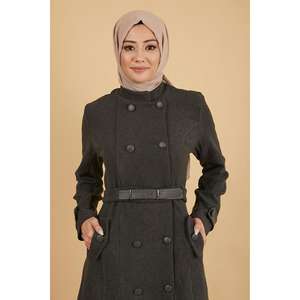 เสื้อโค้ทหนังผู้หญิงแบบมีเข็มขัด บุด้วยขนเป็ด 150-200 กรัม สไตล์ลำลอง - Product Image 6