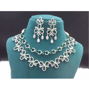 Vente flash : Ensemble de bijoux Poise AD pour mariage contemporain, vente en gros, Inde - Product Image 1