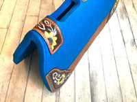 Tapis de selle Western Navajo en cuir de vachette véritable, motif aztèque, fleurs de tournesol et plumes, gravé et peint à la main, durable, pour l'équitation anglaise et la course de chevaux