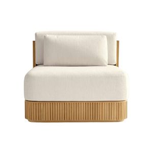 Lunavera The Mocoto Plaza, Sofá Modular para Exteriores, Asiento Individual, Madera de Teca Sólida, Silla de Jardín de Lujo, Muebles Premium para Hoteles y Resorts - Product Image 2