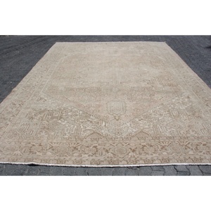 Turkish Rug, 10.4x12.5 ft Oversize Rug, <b>Brown</b> Gray <b>Wool</b> Rug - Product Image 1