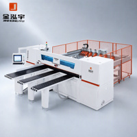 Scie à panneaux automatique JinHongYu avec commande PLC, puissance 23 kW, tension 220 V/380 V, écologique pour le travail du bois
