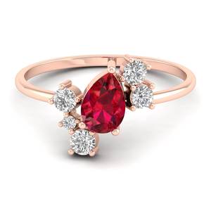 Anneaux en argent sterling 925 certifiés GRA REYES, prix de gros, pour femmes, coupe poire, 0,75 carat, pierre précieuse rubis - Product Image 6