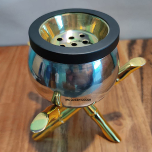 Quemador Bakhoor de Metal de Venta caliente para decoración del hogar y fragancia, quemador de incienso moderno árabe de Oriente Medio para fragancia - Product Image 1