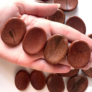 ฮวงจุ้ยและคริสตัลขัดเงาแบบนางฟ้านิ้วหัวแม่มืออัญมณีบำบัดสีทองสีแดงธรรมชาติสำหรับปาล์มกังวลคริสตัล - Product Image 5