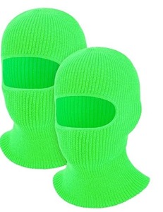 Cagoule 3 trous tricot masque de Ski 100% acrylique hiver chaud couverture complète masque de Ski 100% polyester cagoules - Product Image 1