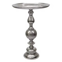 Table centrale ronde Offre Spéciale à trois pieds en finition nickel disponible en miroir polonais élégant petite table en métal meubles de maison