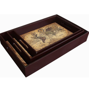 Meilleures ventes de plateaux de service en bois poli hôtels de haute qualité restaurants plateau alimentaire décoratif pour accessoires de cuisine gigognes - Product Image 1