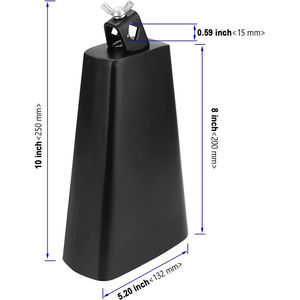 スポーツイベント用の新しいデザインの打楽器プラスチックカウベルカスタムロゴ音楽ドラムカウベルのメッキ - Product Image 4