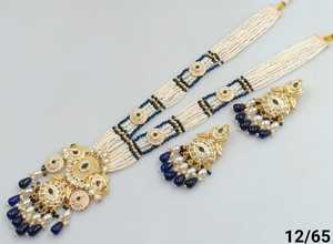 Indian Fancy Traditional Motipearl Drop & Kundan <b>Long</b> Mala Pendent <b>Necklace</b> Set GoldTone Kundan Pearl <b>Long</b> <b>Necklace</b> Earring Set - Product Image 2