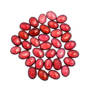Mozambique grenat ovale Rosecut pierres précieuses en vrac fabricant de gros de pierres précieuses en vrac de l'usine directe indienne - Product Image 3