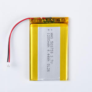 Литий-полимерный (LiPo) аккумулятор HHS 503759 3.7V 1200mAh для высоких температур в мягком корпусе с сертификатами KC, UL1642, UN38.3, CE, CB - Product Image 1