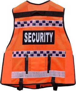 Chaleco de Seguridad Unisex de Poliéster de Alta Calidad Personalizado OEM para Personal de Construcción, con Múltiples Bolsillos y Ribete Reflectante para Uso de Guardias - Product Image 3