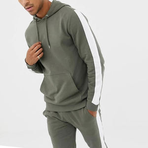 ชุดวอร์มชุดกีฬาสำหรับผู้ชาย,ชุดวอร์มผ้าฝ้ายแบบสั่งตัด2ชิ้นลายทางด้านข้าง - Product Image 1