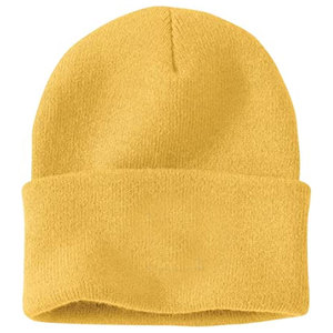 Bonnets tricotés pour femmes avec logo personnalisé et étiquette en cuir Vente en gros Bonnet en polaire Beani à revers - Product Image 3