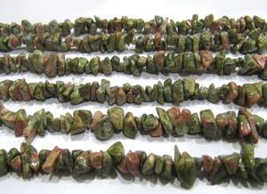 Unakite Natural Irregular Chip grava sin cortar Pepita Suave 4 a 8mm cuentas de Color verde joyería cuentas hebra 34 pulgadas de largo - Product Image 4