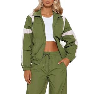 Ensemble coupe-vent léger 2 pièces pour femme avec logo personnalisé OEM, en nylon, zippé, fabriqué par HAIDIII SPORTS 2026 - Product Image 2