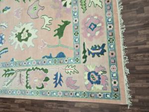 Alfombra de lana Oushak bordada de 2,6x6 de alta calidad, anudada a mano, decoración Vintage para el hogar, sala de estar, alfombra bordada y juegos de alfombras - Product Image 5