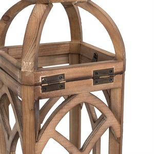 Lanternes à bougies en bois décoratives écologiques en gros avec poignée pour les décorations de fête d'anniversaire, de Noël, de mariage - Product Image 2