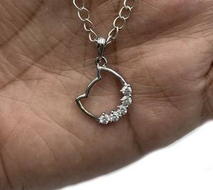 จี้พลอยเพทายเงินสเตอร์ลิง925สร้อยคอมินิมอลลิสต์ของขวัญจี้เพทายการรักษาเครื่องประดับสร้อยคอเงิน925จี้ - Product Image 3