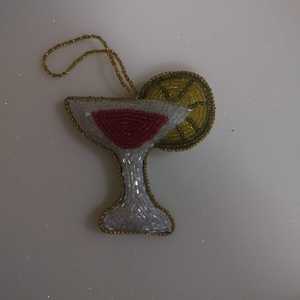 Handmade Beaded Embroidery Charm Luxury Glass Juice Top Multicolored Eco-Friendly <b>Wall</b> Decor India New Design Stylish Christmas - Product Image 3