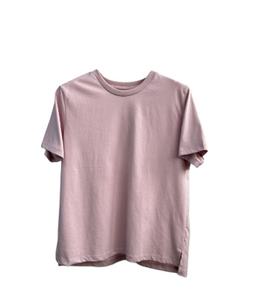 T-shirt uni à col rond pour femme en coton, manches courtes, décontracté, été 2026 - Product Image 4