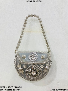Embrague de noche de cristal y Metal hecho a mano de lujo Declaración exquisita para mujeres Ele en ocasiones de gran fiesta - Product Image 5