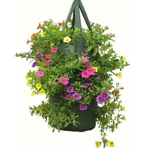 Macetero de plástico de la mejor calidad para flores, bolsa colgante para cultivo, 12 bolsas de maceta, asas fuertes duraderas, macetas para plantas, gran oferta - Product Image 1