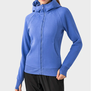 เสื้อแจ็คเก็ตผ้าฟลีซสีน้ำเงินสำหรับผู้หญิง ออกแบบเองได้ ใส่ได้ทั้งในและนอกบ้าน เหมาะสำหรับออกกำลังกาย ฤดูหนาว ไม่หดตัว เป็นมิตรกับสิ่งแวดล้อม ระบายอากาศได้ดี - Product Image 1